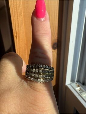 REAL gold and REAL diamond anniversary style ring.
